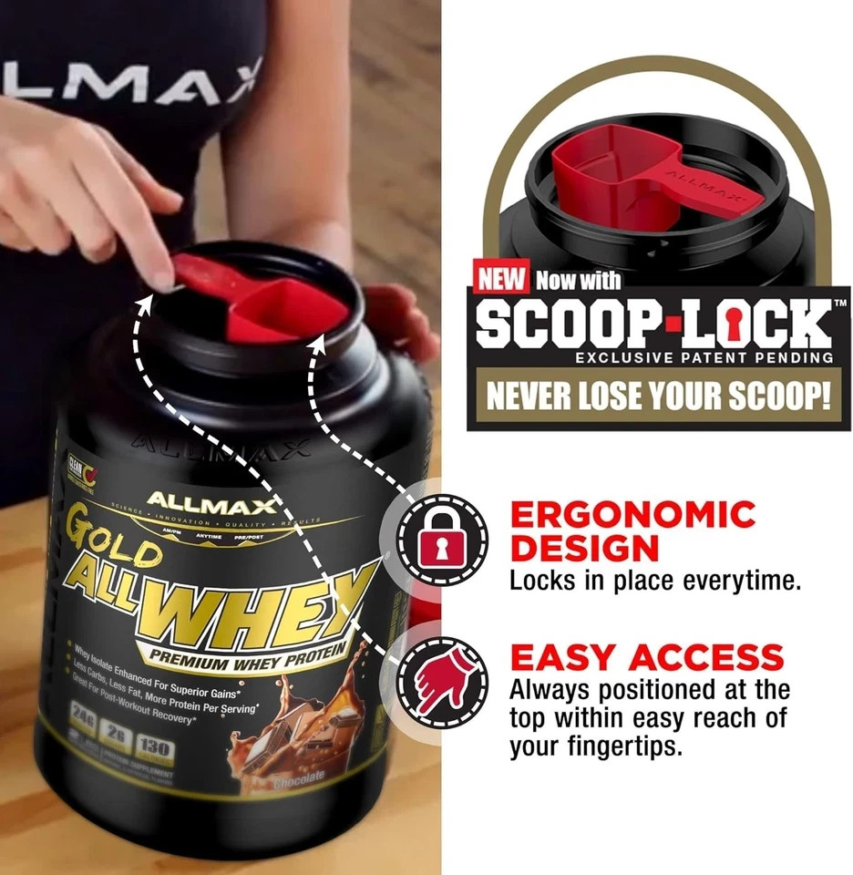 Allmax Nutrition – GOLD ALLWHEY Premium Whey Protein – Chocolate – 5 lbs/2.27 kg