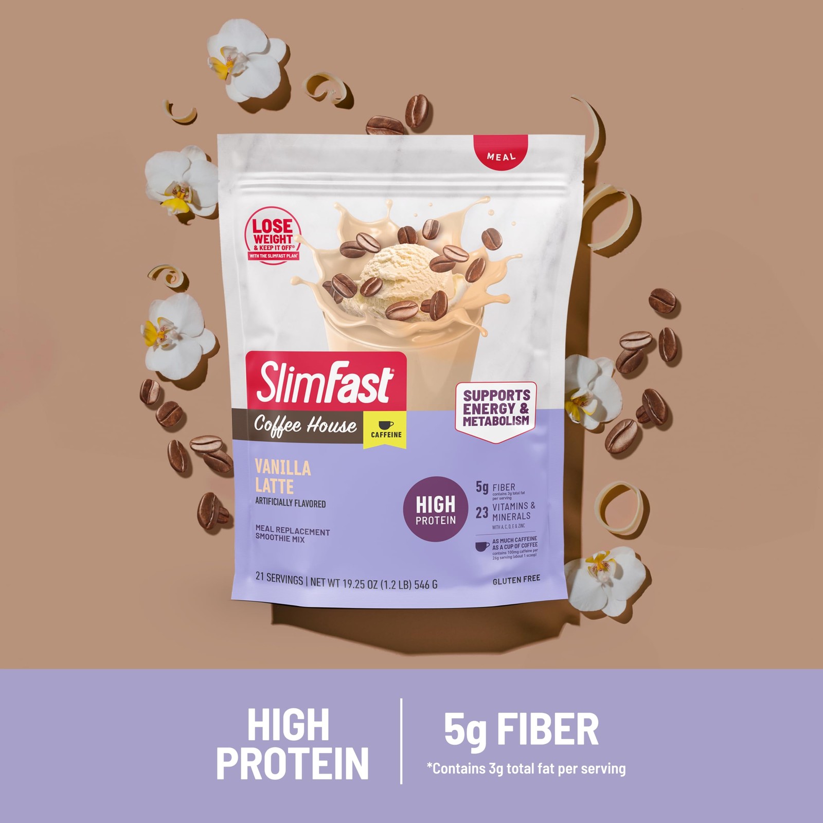 SlimFast High Protein Meal Replacement Powder, 19.25 Ounce (Pack of 1)