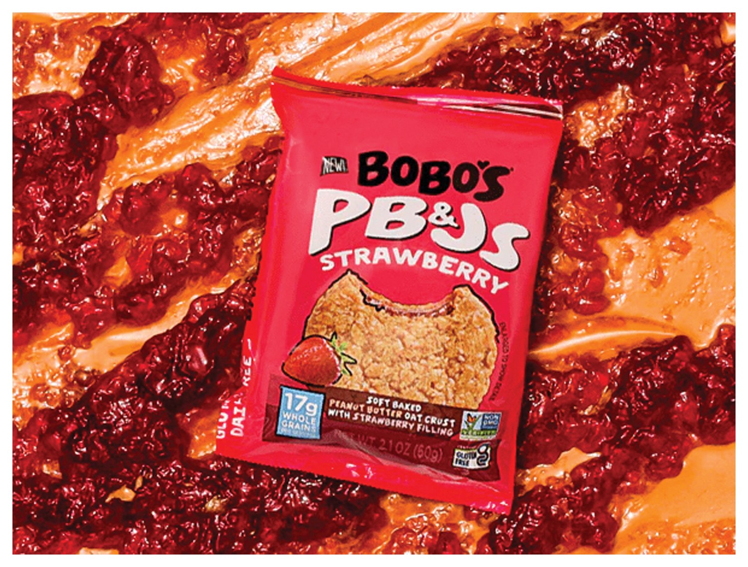 Bobo’s Strawberry PB&J Oat Bar – A Delicious and Nutritious Snack! Pack of 12