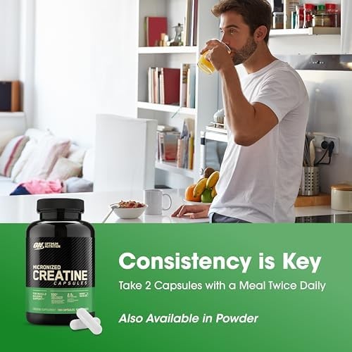 Optimum Nutrition Creatine, Micronized Creatine Monohydrate Capsules, Supports