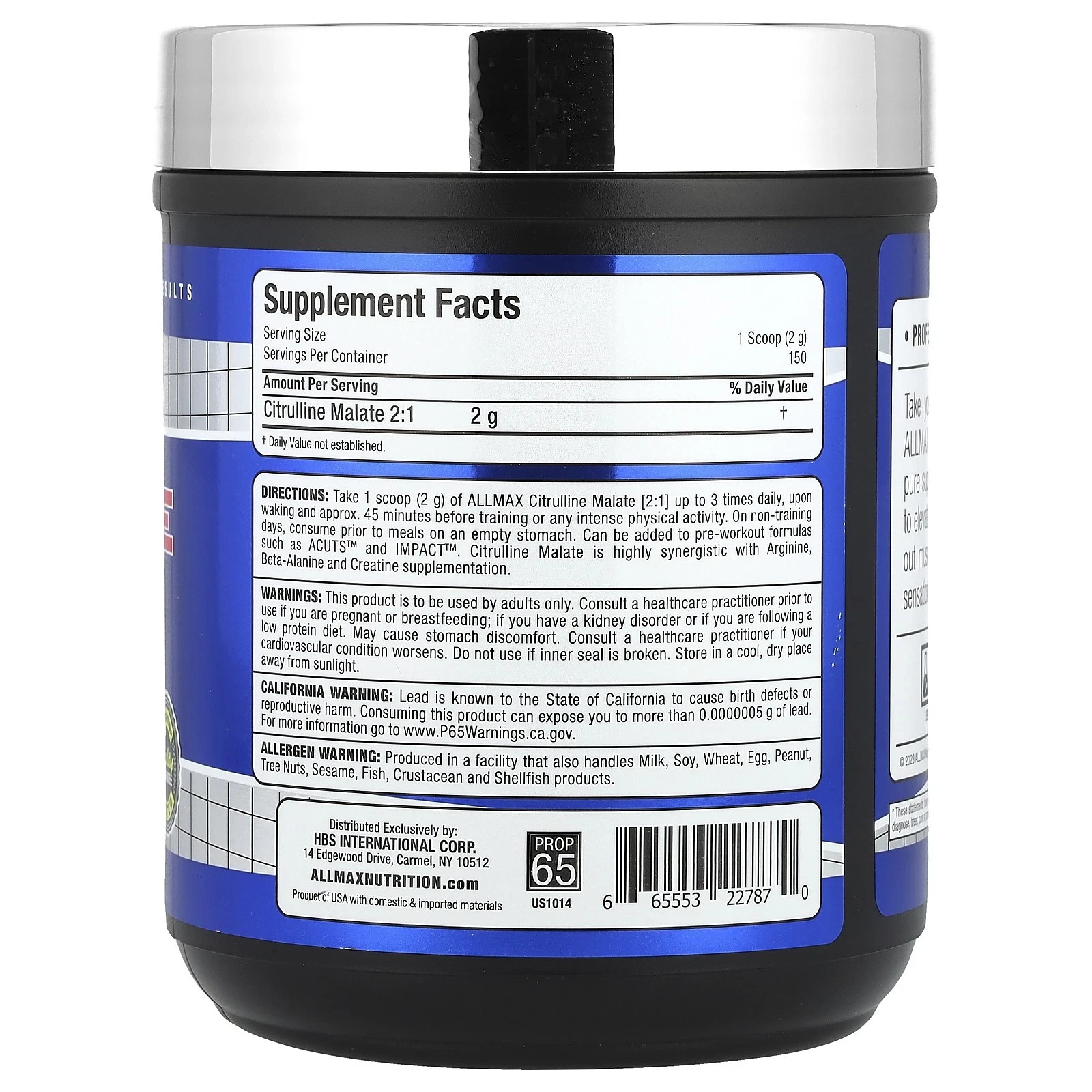 ALLMAX Nutrition Citrulline Malate 2:1 Powder, 300g (10.58 oz), 2-Pack