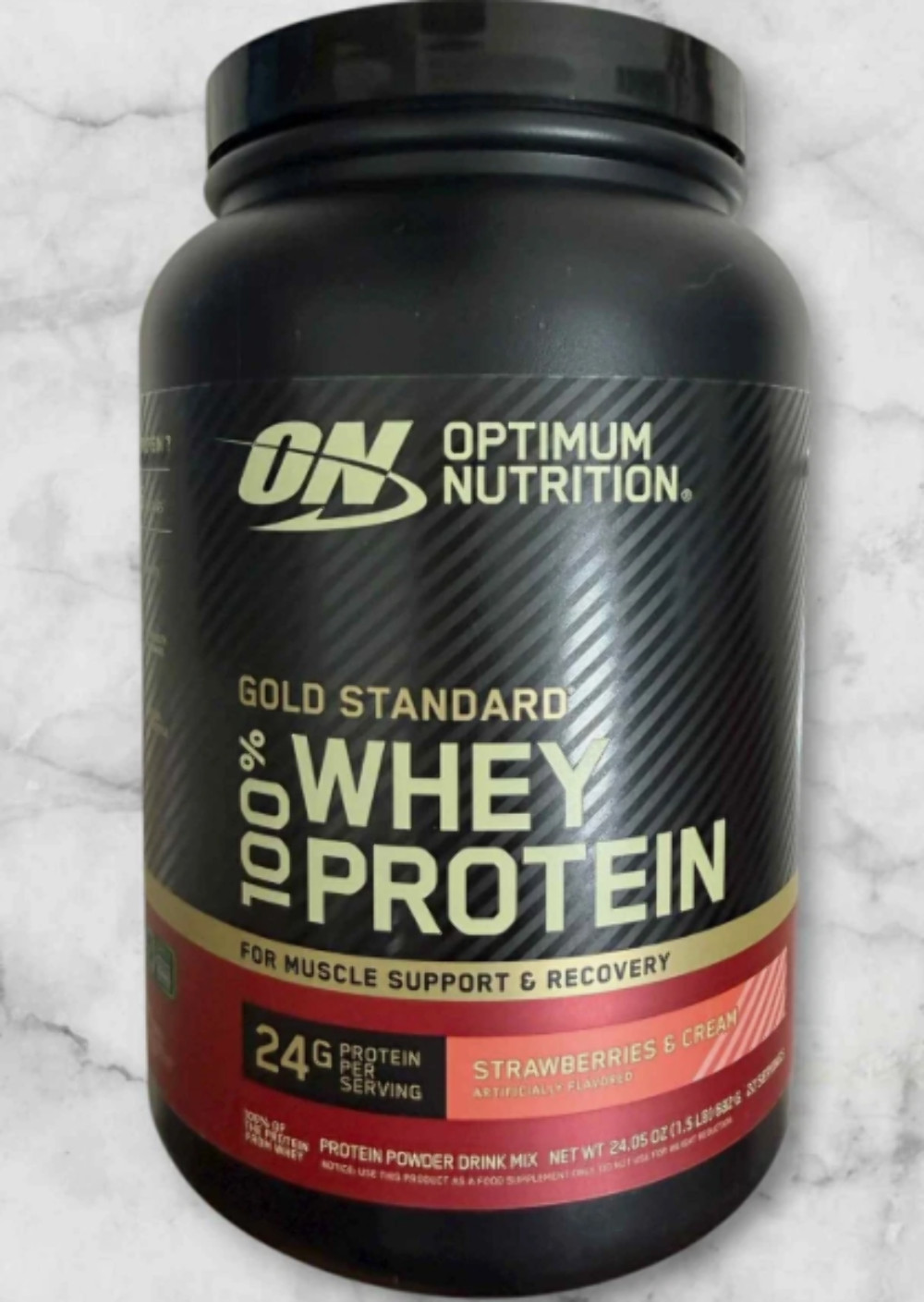 4/27 Optimum Nutrition Gold Standard 100% Whey Protein Powder – Strawberries & C