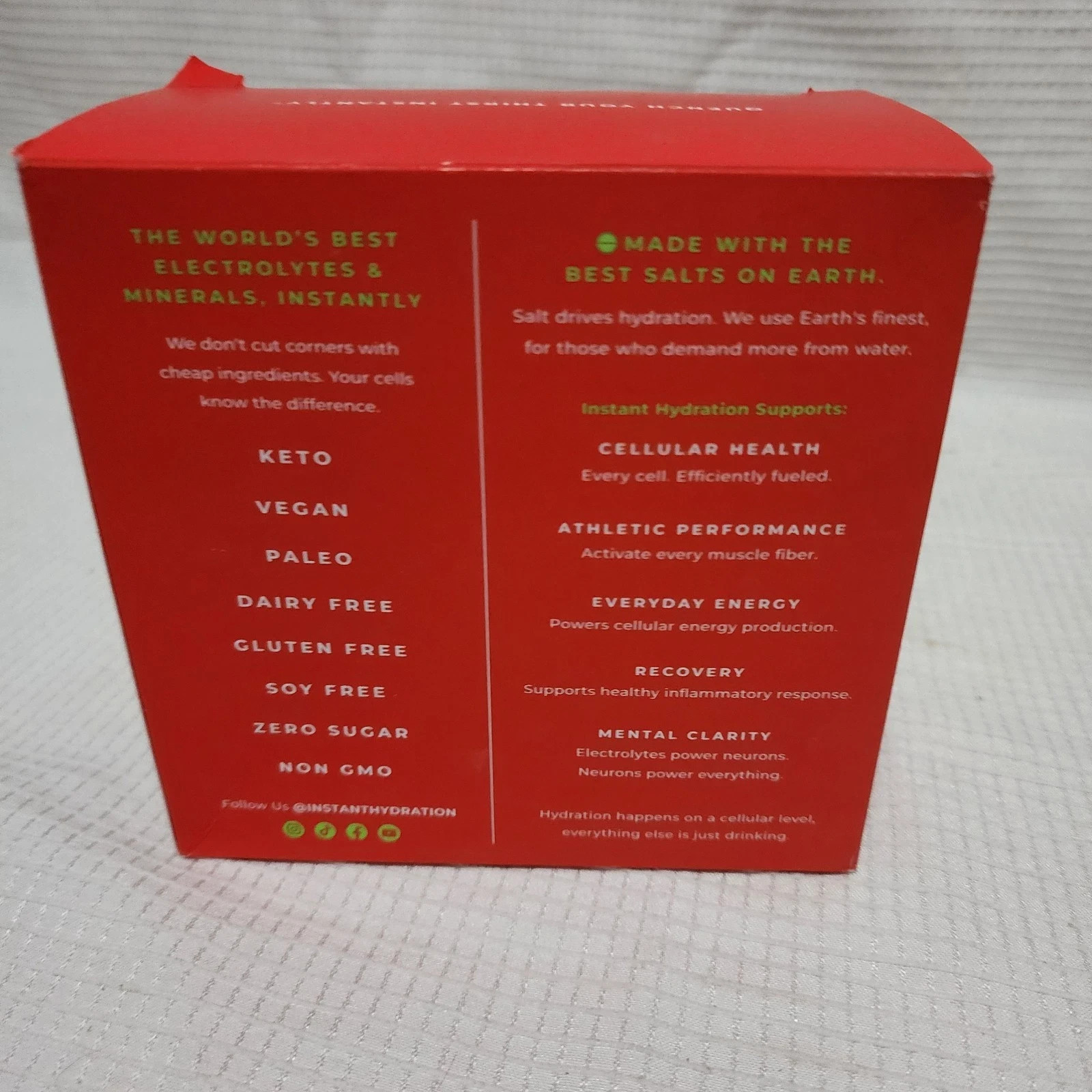 Instant Hydration 30 CT Total Cherry Limeade New In Box Sealed