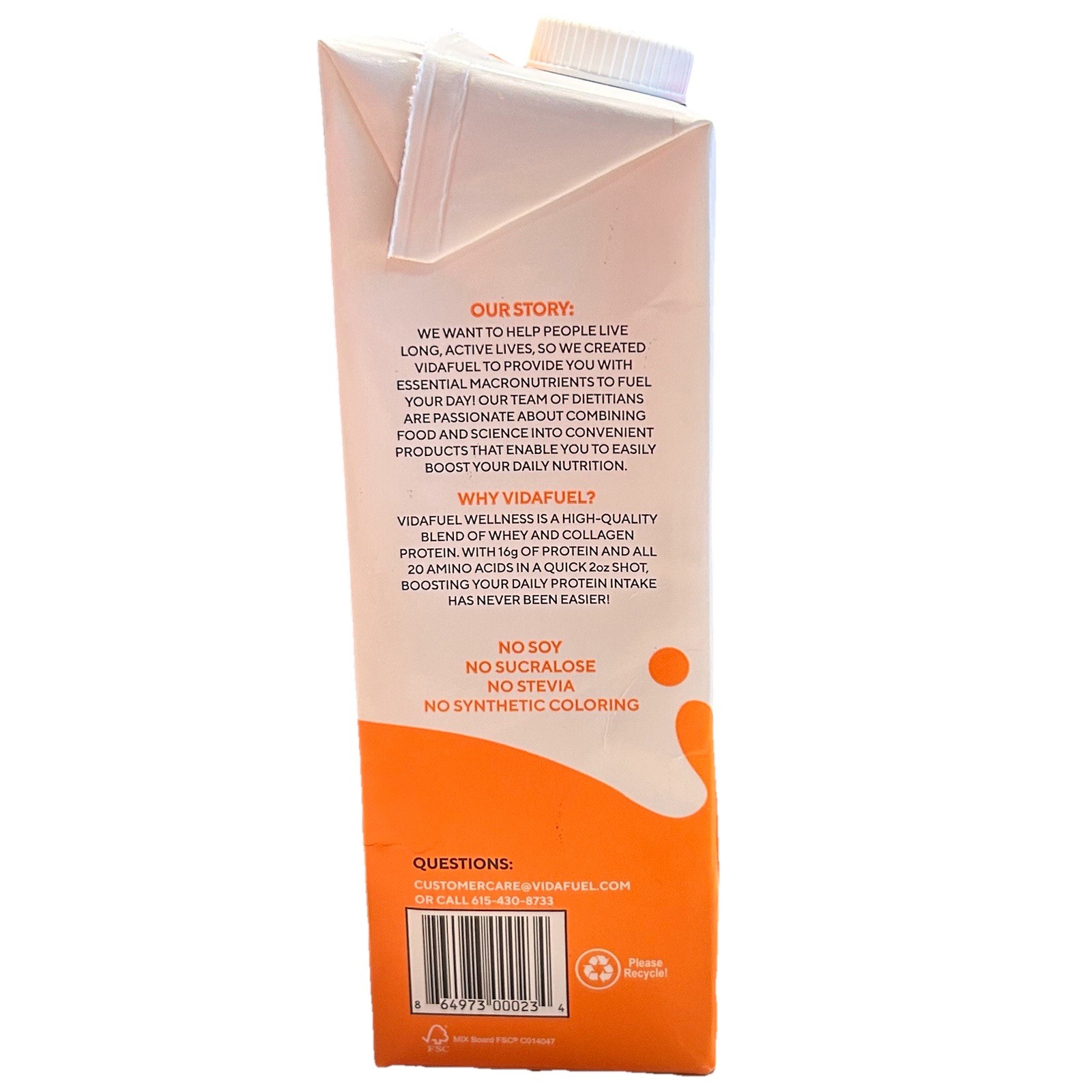 Vidafuel Wellness Protein Drink Citrus Burst 32 oz ~ 16 Servings Carton Exp:1/27