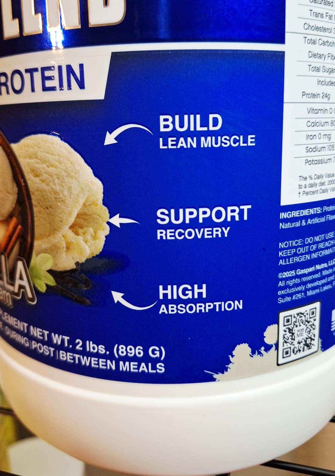 Gaspari Proven Blend Multi-Source Protein, Vanilla Ice Cream, 28 Serv, 05/2028✨️