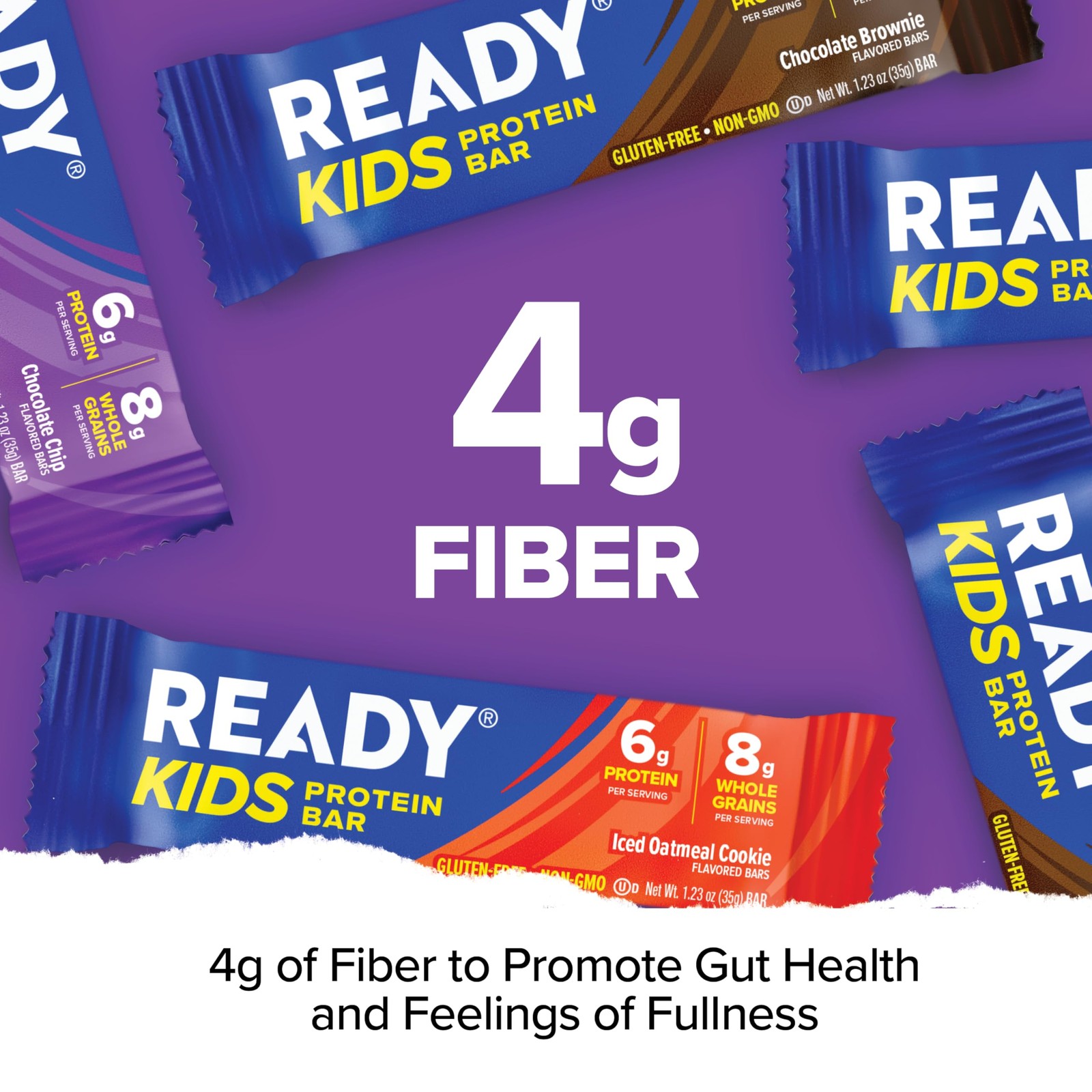 Ready Kids Protein Bars 6G Protein 4G Fiber 8G Whole Grains Per Bar Chocolate