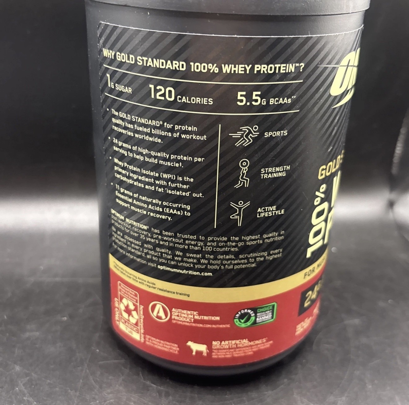 On Whey Protein 24g Protein Double Rich Chocolate Ice Cream 10.9 Oz