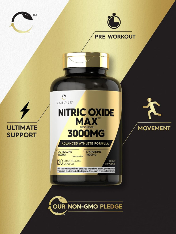 120 Pills Oxido Nitrico L-arginina Extra Fuerte Para Aumentar Energia Muscular