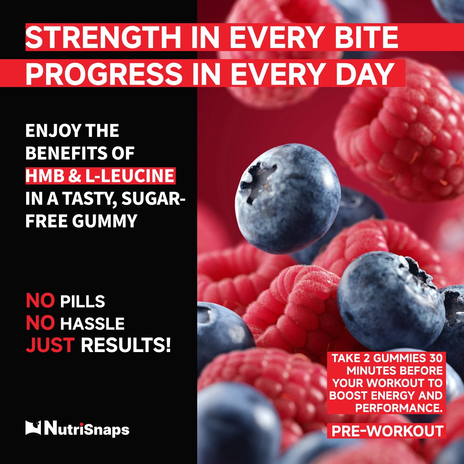 Sugar Free HMB and Leucine Gummies, HMB and Leucine Amino Acid Supplements fo…