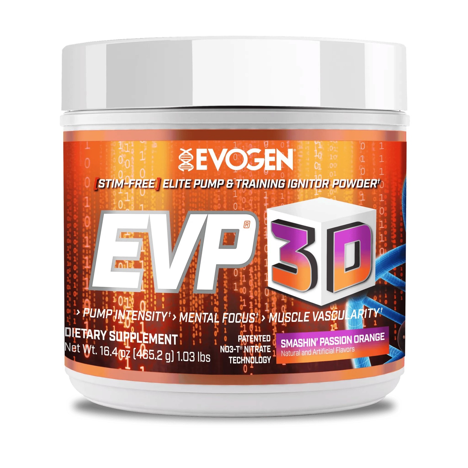 Evogen EVP 3D – Stim Free Pre Workout Powder for Men & 1 Pound (Pack of 1)