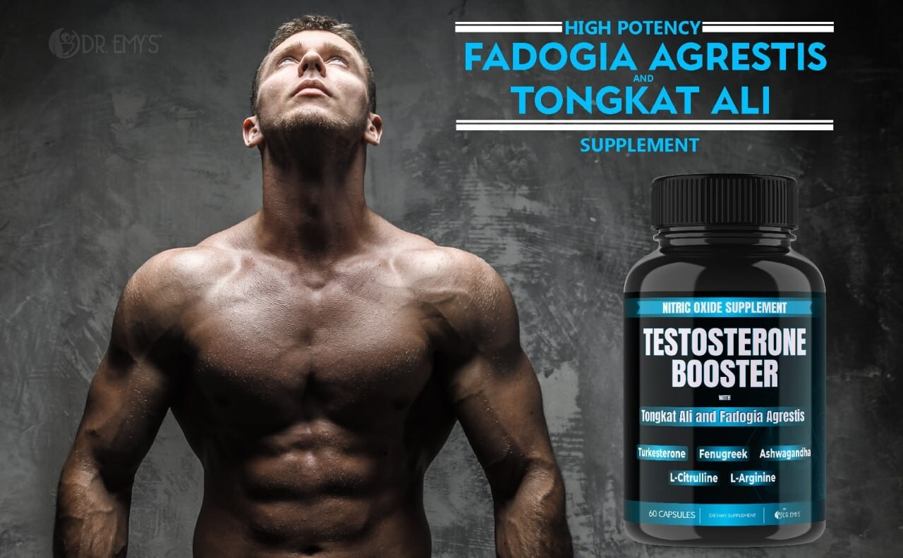 (2 Pack) Testosterone Supplement Booster Capsules Blood Flow Nitric Oxide