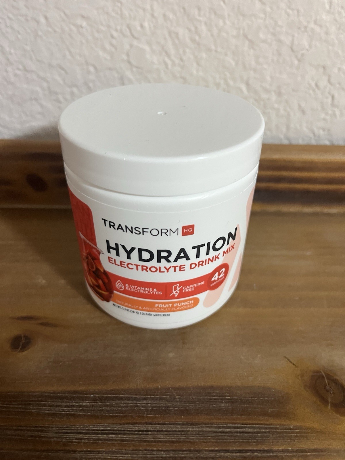 TransformHQ Hydration 42 Servings Fruit Punch Electrolytes Mental Clarity 12/26