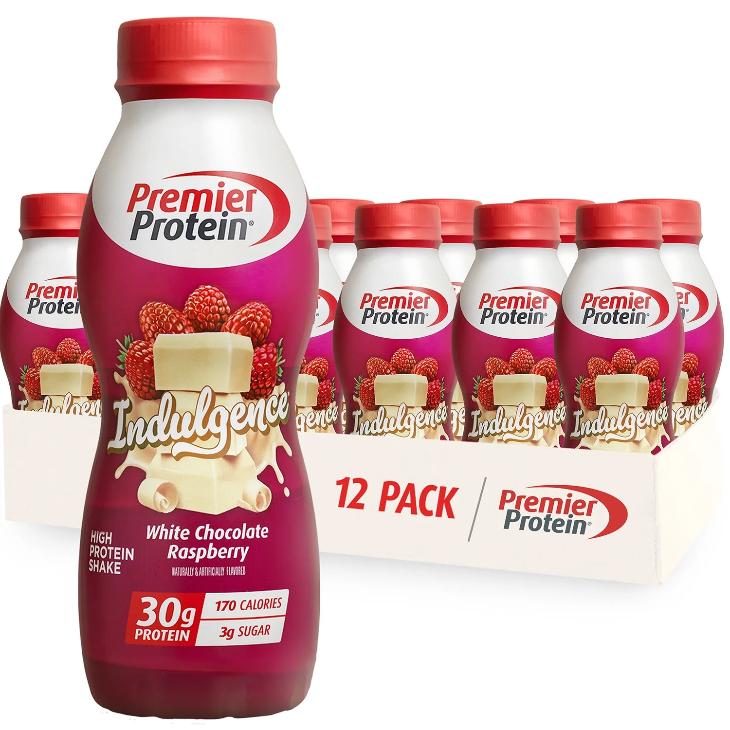 Indulgence Shake, White Chocolate Raspberry, 30G Protein, 11.5 Fl Oz, 12 Ct