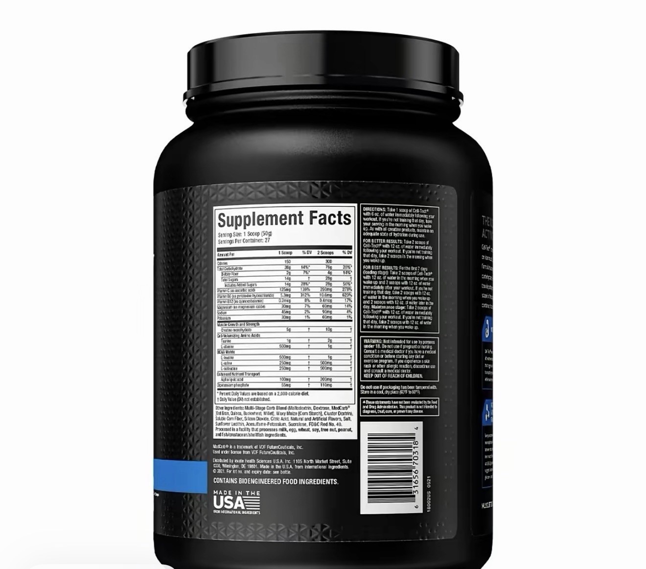 MUSCLETECH Cell-Tech Creatine Monohydrate Powder Tropical Citrus Punch 3 lb
