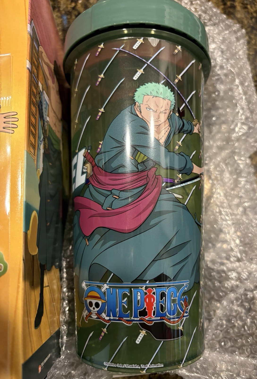Gfuel x One Piece Zoro Ashura Collector’s Box – Shaker Cup Energy Powder Sticker