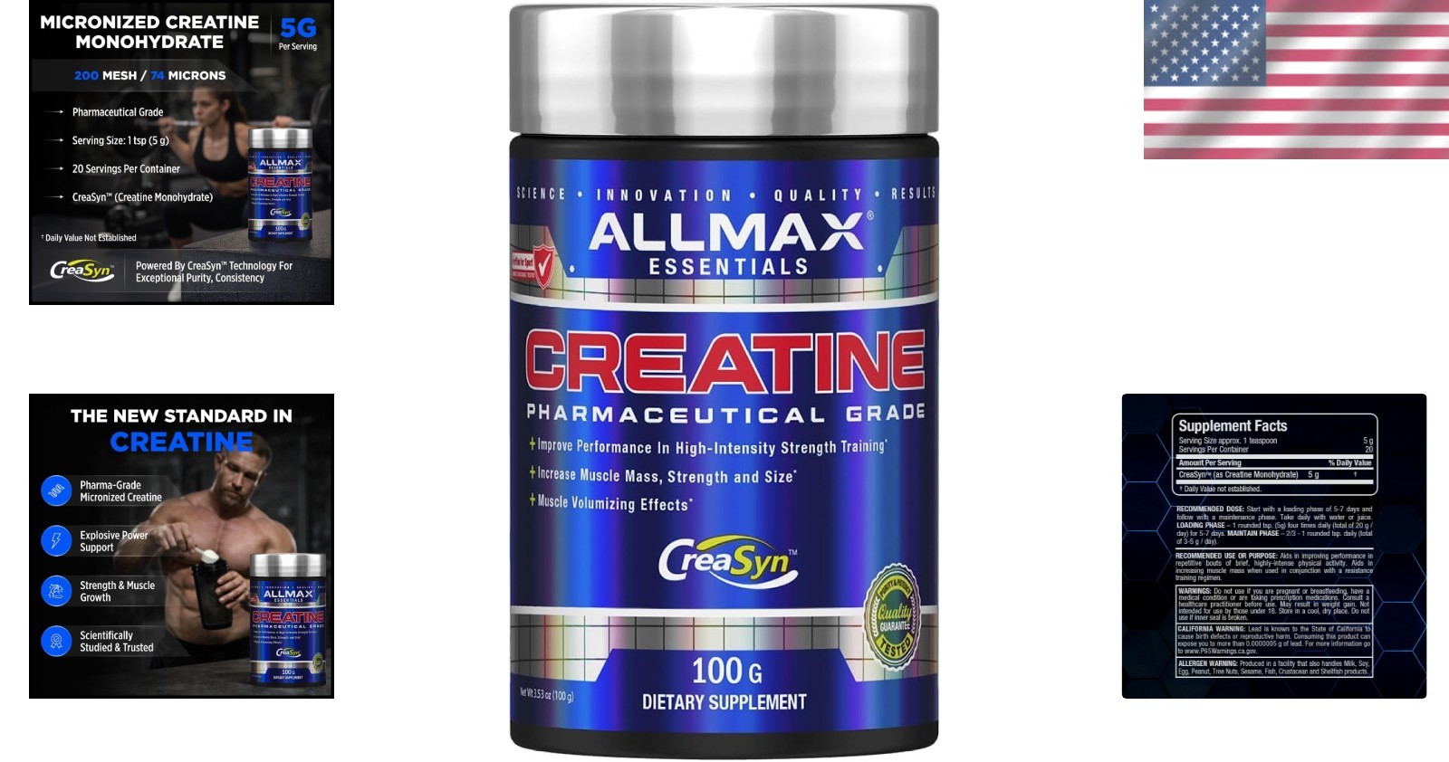 Creatine Monohydrate Powder (100g) – Clean, Unflavored Supplement for Workouts