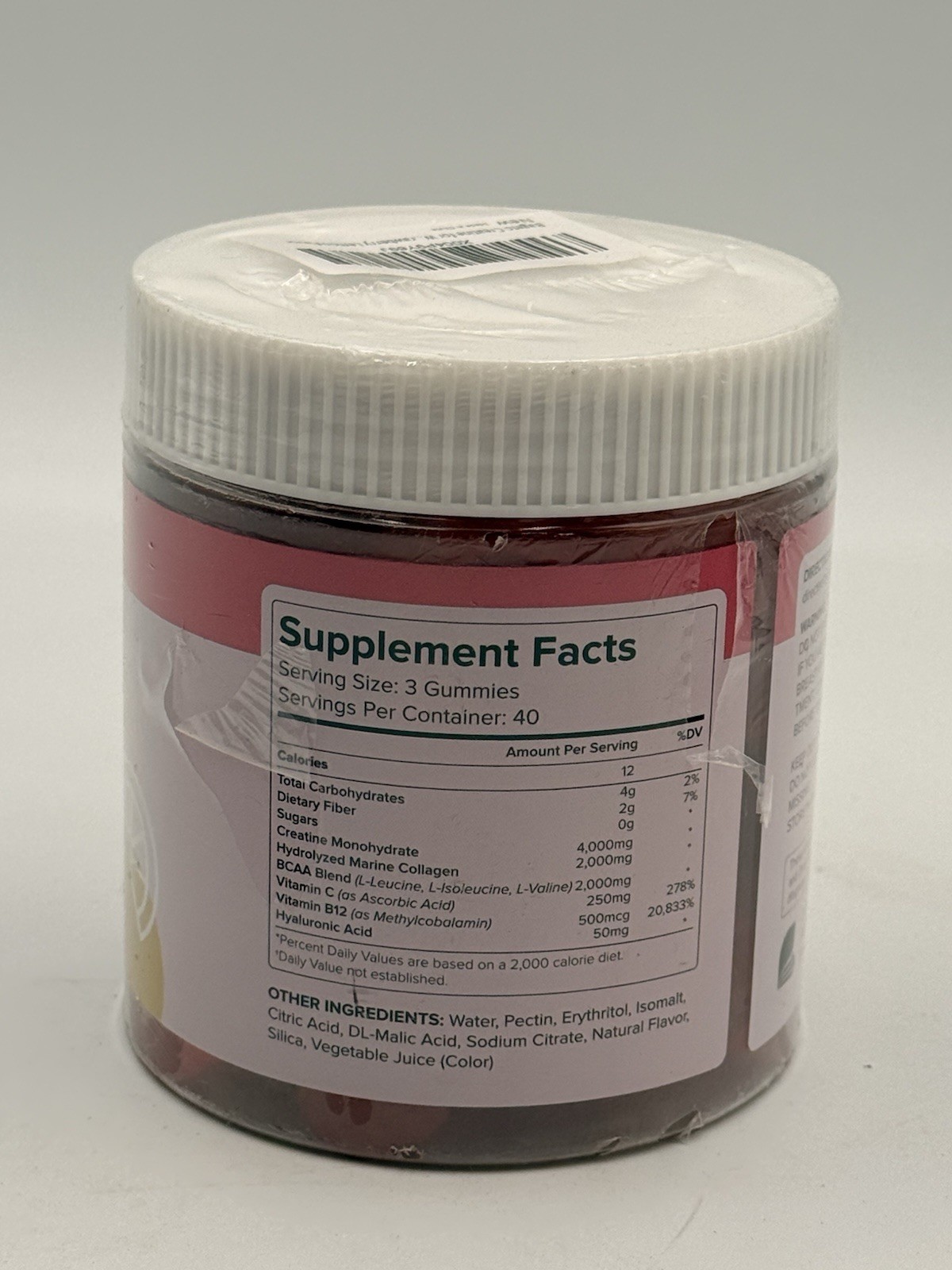 Creatine Monohydrate Gummies 8000mg Sugar Free Pre Workout For Building Muscle