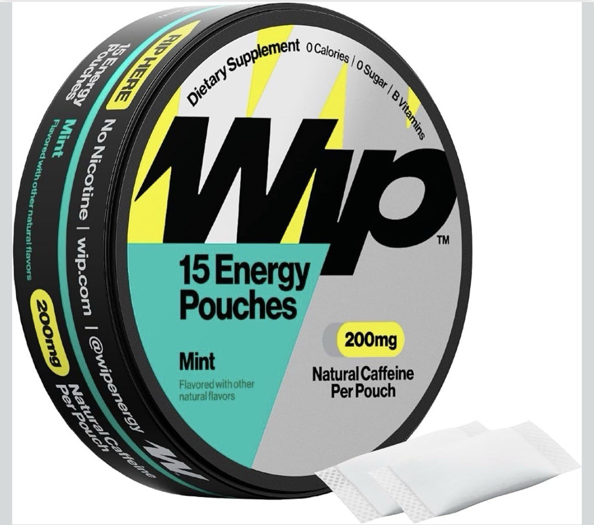 Wip Fruit Punch & Mint Energy Pouches 4pk 100mg & 200mg Caffeine