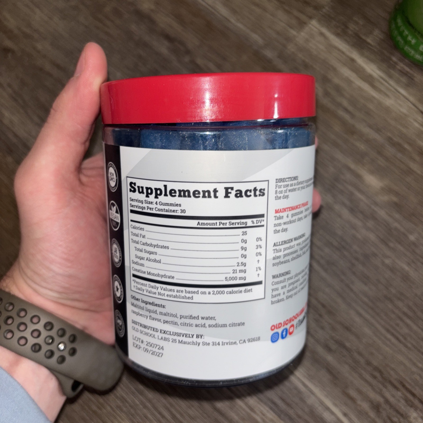 Old School Labs Creatine Monohydrate Gummies -5g per Serving Best Creatine 11/26