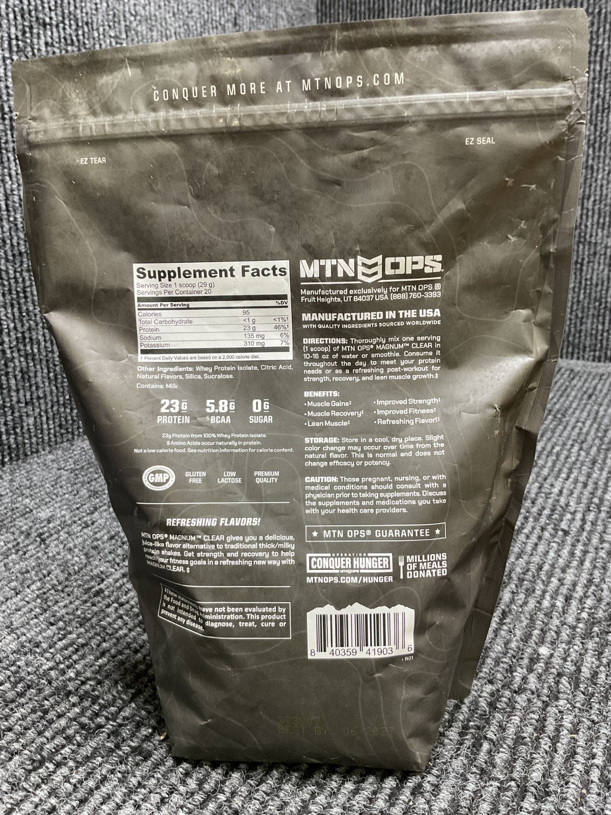 MTN OPS Magnum Clear Protein Powder – 23g 100% Whey Protein Isolate per Servi…
