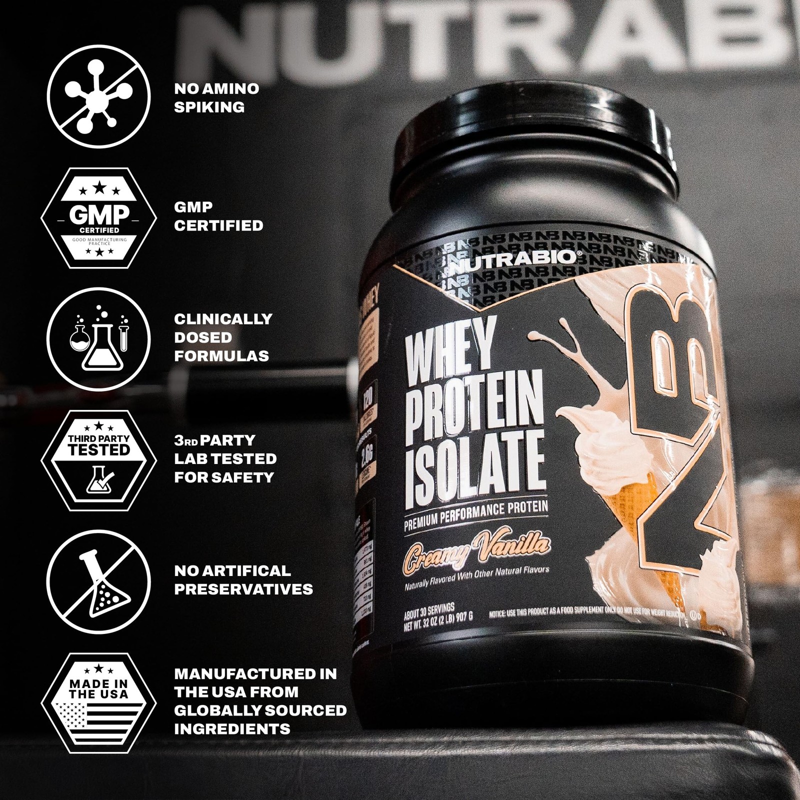 NutraBio 100% Whey Protein Isolate Protein Powder, 25g Protein with Complete …