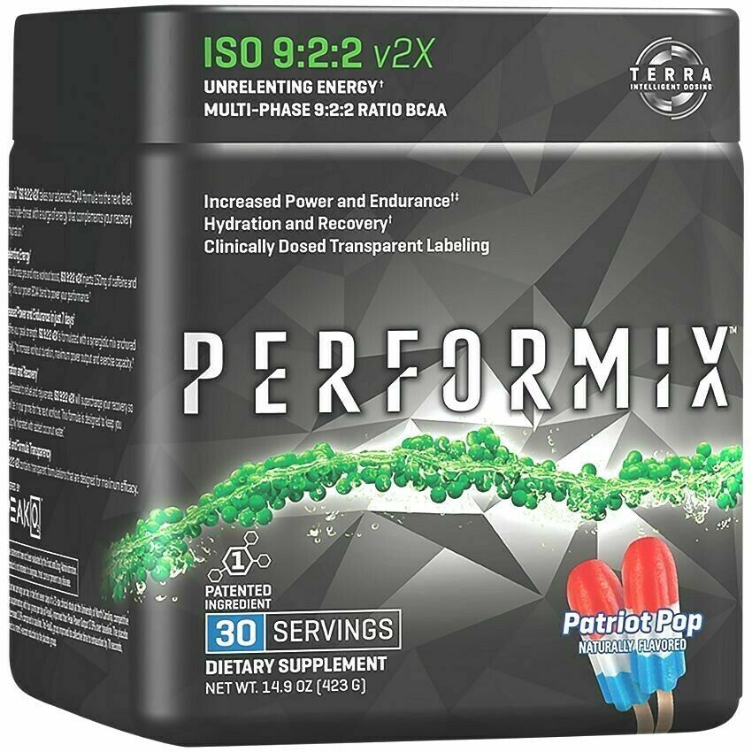 Performix ISO 9:2:2 V2x BCAA 30 Servings – DRINK ALL DAY YOU MAY **Patriot Pop**