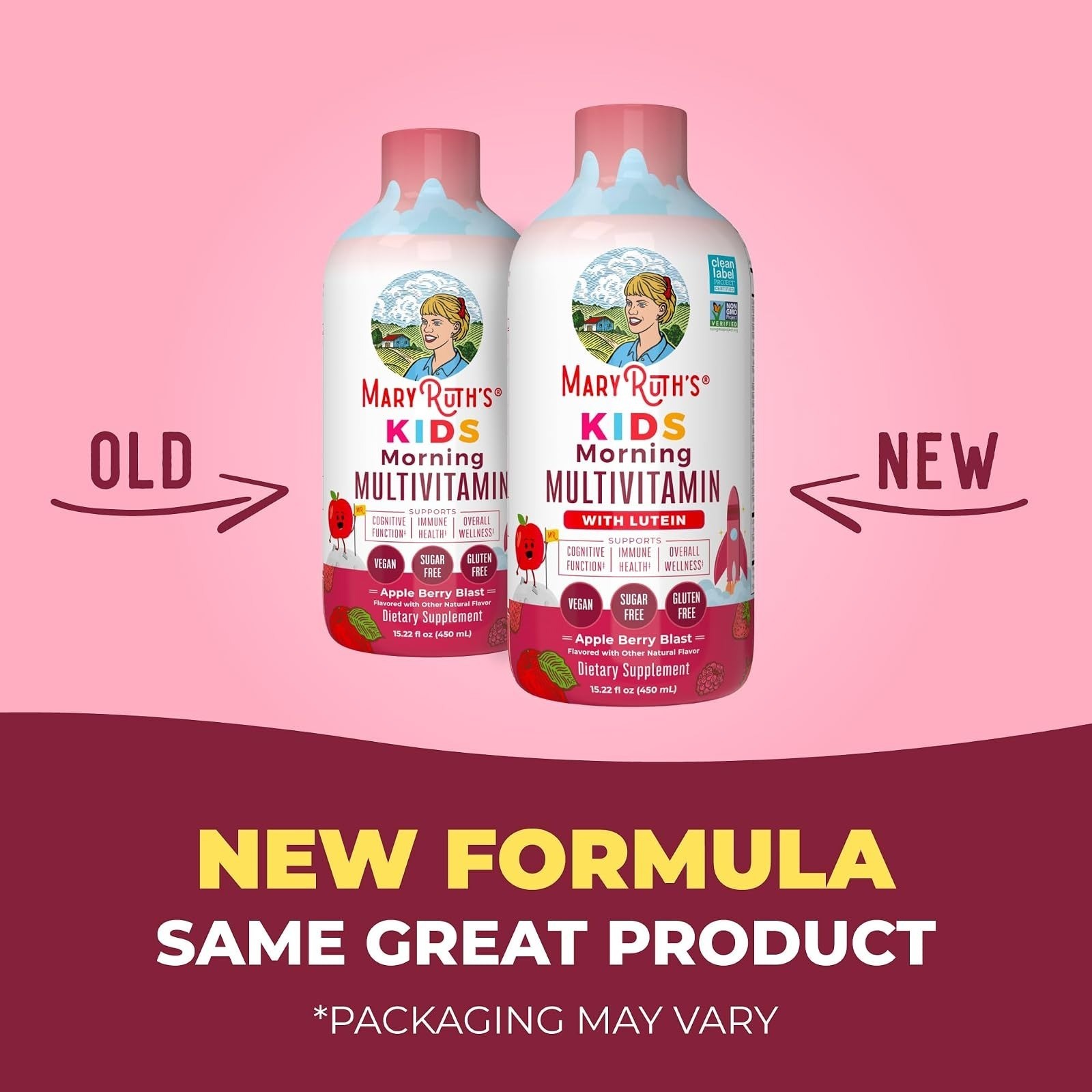 MaryRuth’s Kids Liquid Multivitamin | Immune Support | Vegan | 15.22 fl oz