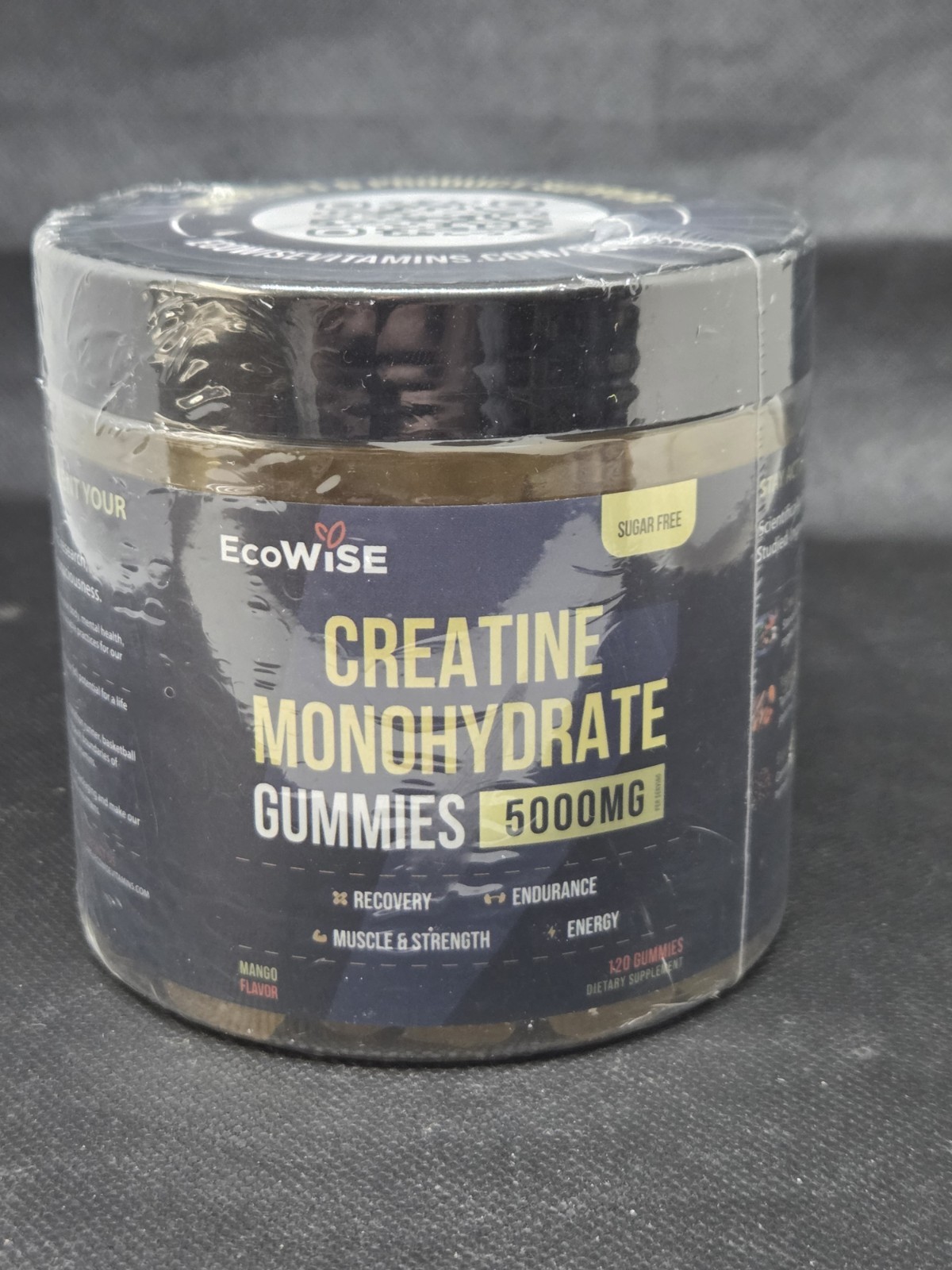 EcoWise Wellness Creatine Monohydrate 5g Mango Chewables 120ct
