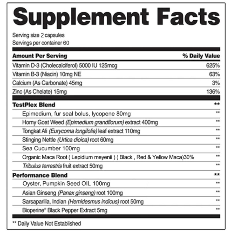 Black Maca Capsules | 30 To120 | Red, Yellow, Black Maca | Enhance Endurance