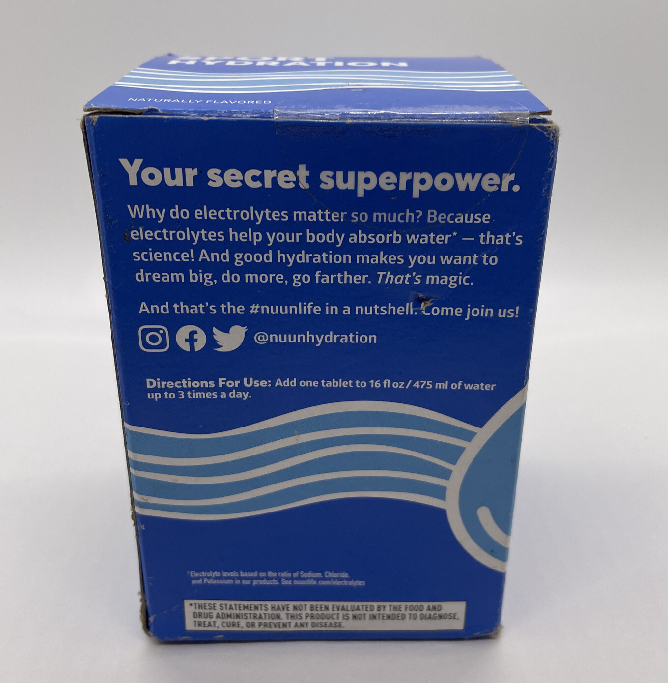 NUUN Sport Hydration Natural Flavor 4-10 Count Tubes – 40 tablets NEW!