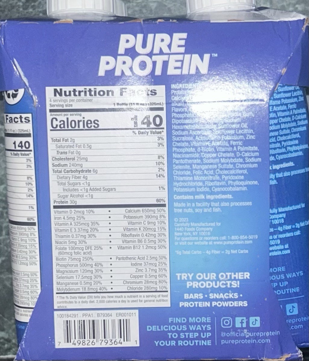 16-Pure Protein Complete Protein Shake High Protein Low Sugar Rich Chocolate