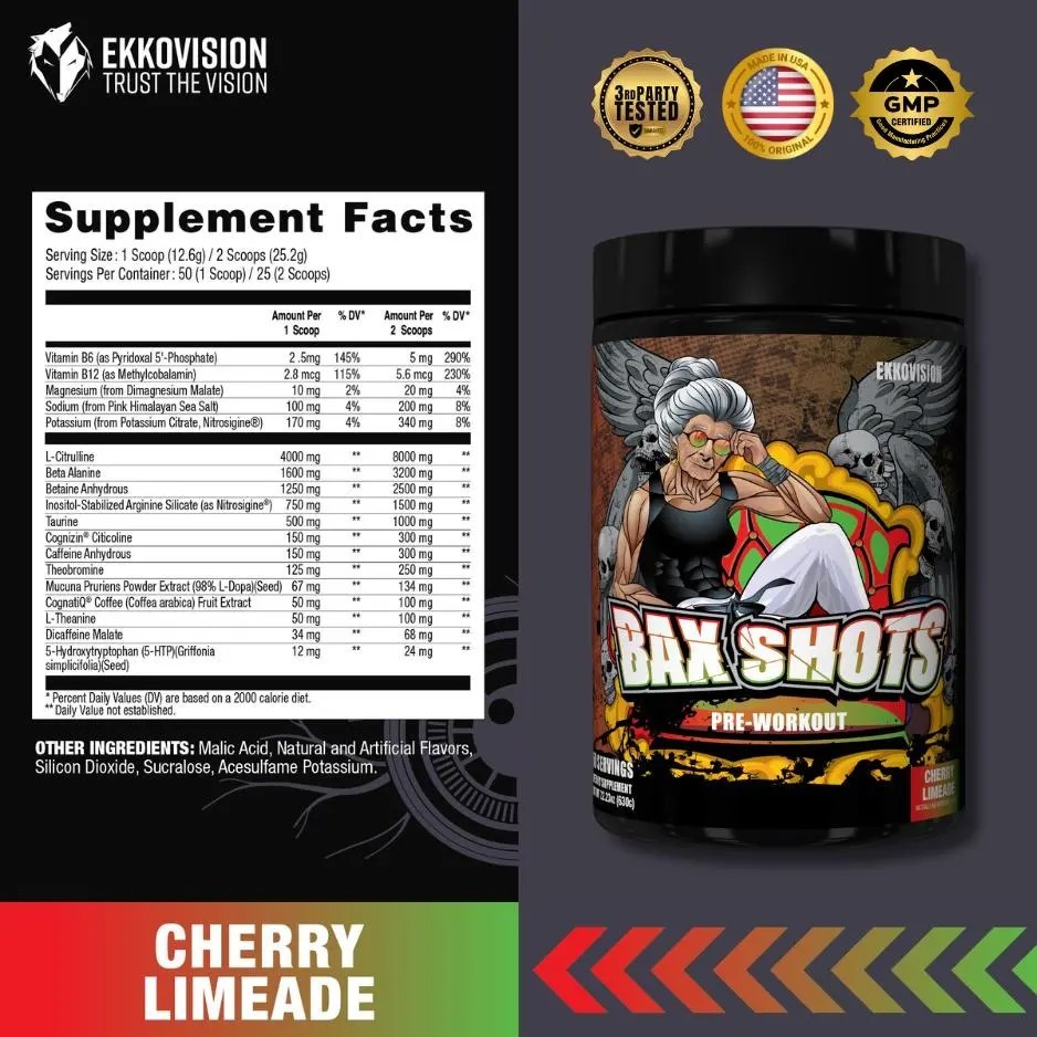 Ekko Bax Shots Preworkout 50 Servings – Official Account