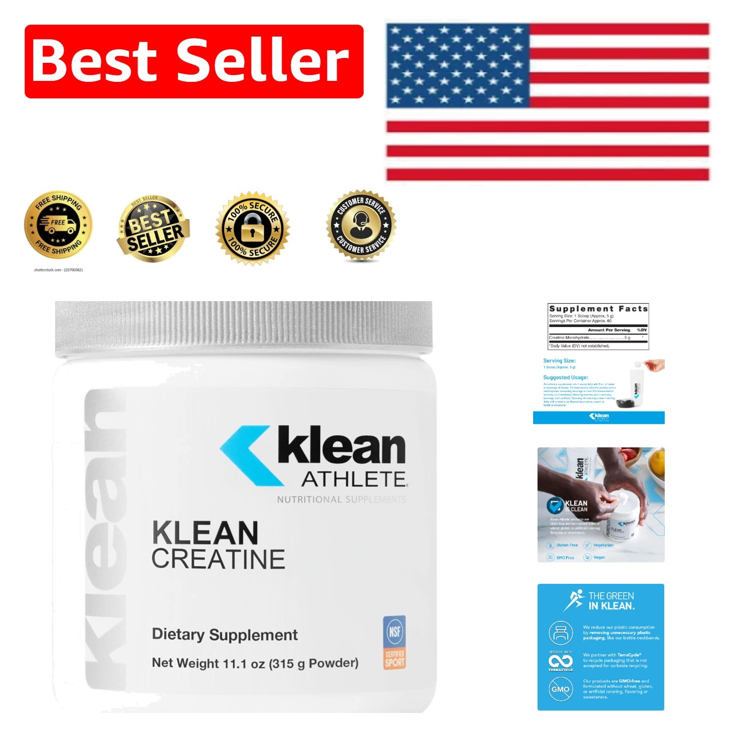 Klean Creatine 11.1oz – Clean Energy & Strength Support for Dedicated Athletes
