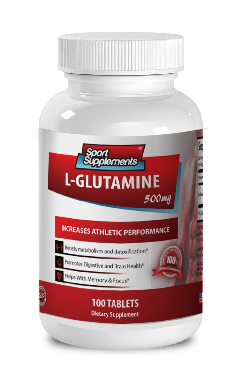 Pure Glutamine – L-GLUTAMINE 500mg – Increased Recovery Times Pills 1B