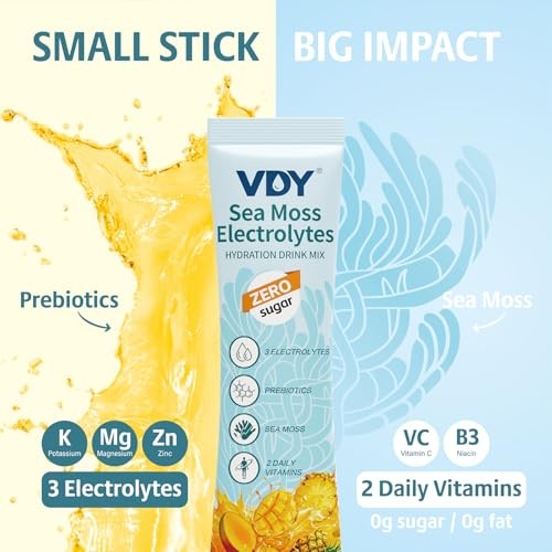 Sea Moss Electrolytes Powder Packets – Hydration 30 Servings (Pack of 1)
