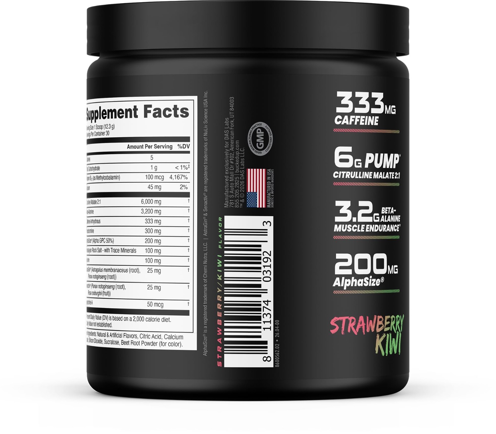 High-Stim Pre Workout Powder – Best Tasting Focus Nootropic, Pump & Strength – 3