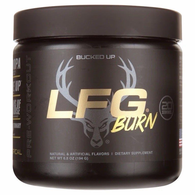 Bucked Up LFG Pre Workout 6.8 oz. 20 servings Tropical Flavor Exp 4/2027