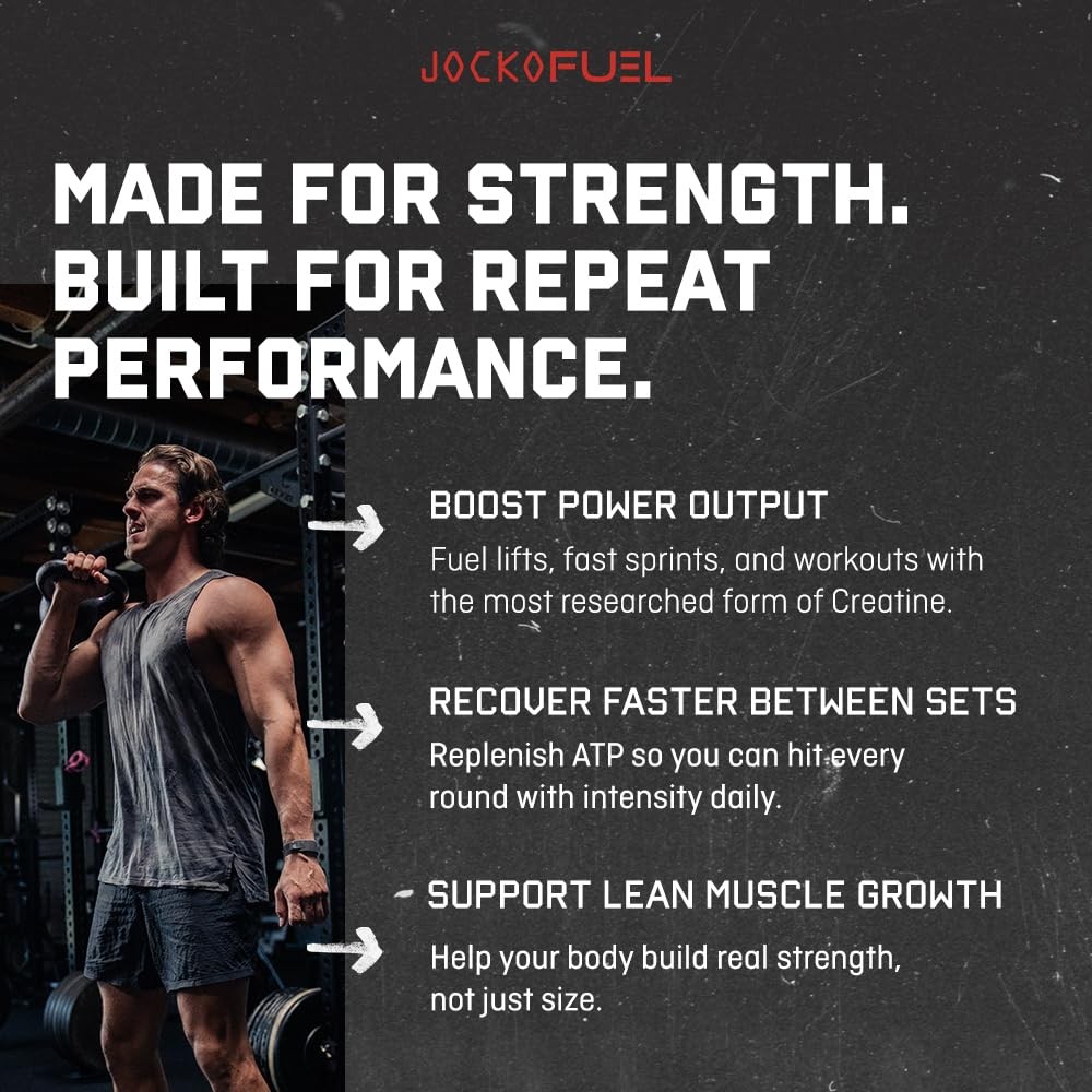 Jocko Fuel Creatine Monohydrate Stick Packs – Pure 30 Servings (Pack of 1)