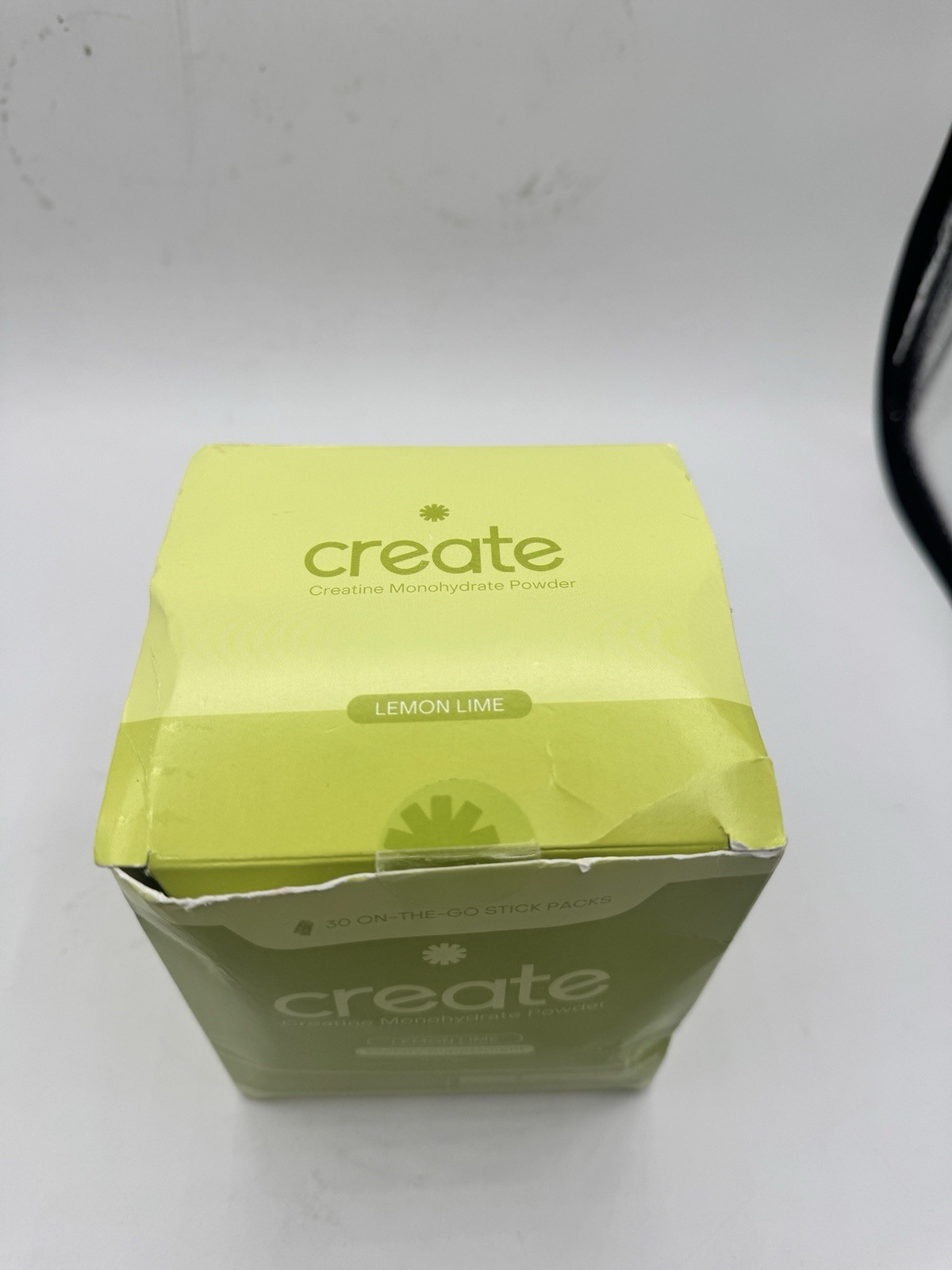 Create Creatine Monohydrate Powder Lemon Lime Dietary Supplement 30 sticks – New