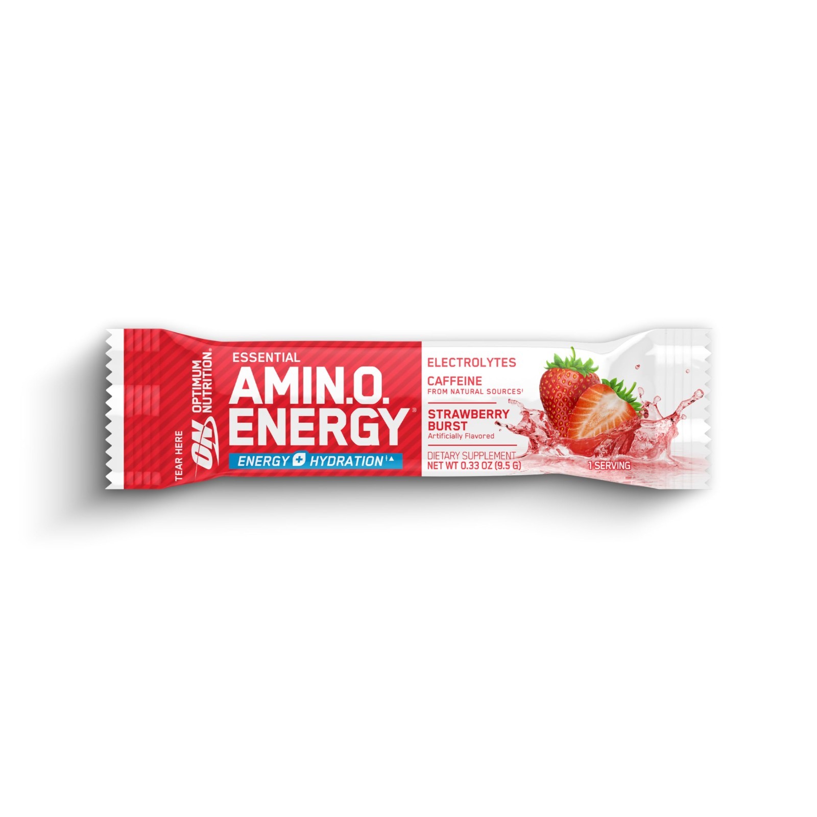 Amino Energy Focus Powder Packets – Strawberry Burst, 25 Ct, BCAA, Electrolytes,