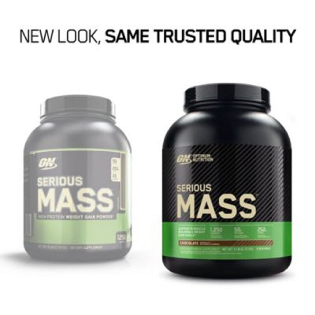 SERIOUS MASS – High-Protein Weight Gain Powder – Chocolate – 6 lbs./8 Servings