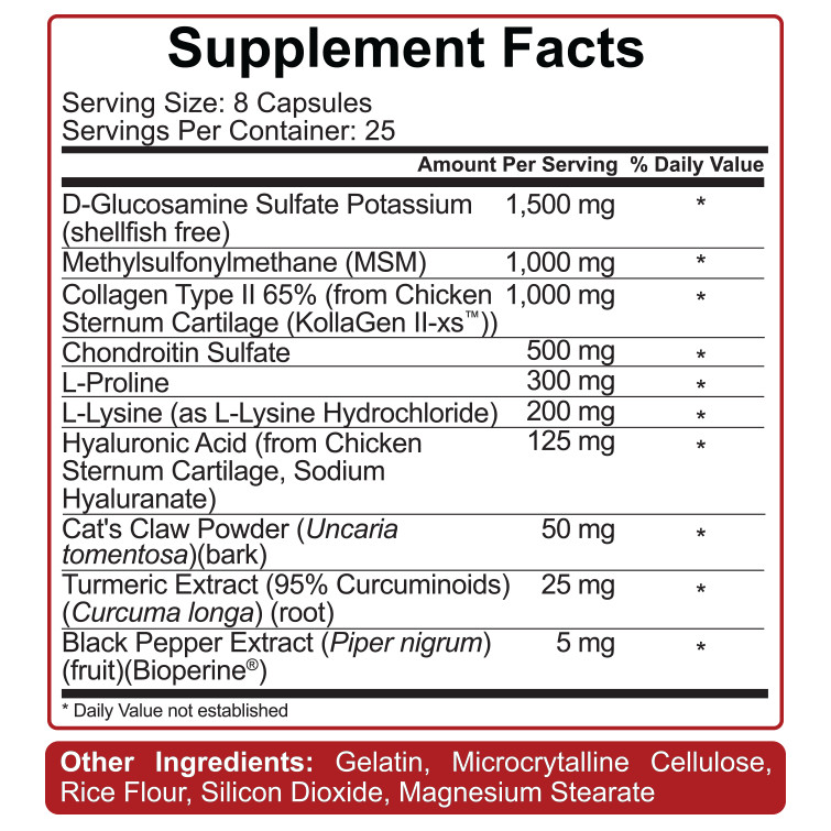 5% Nutrition Rich Piana Joint Defender | 200 Caps | JOINT SUPPORT