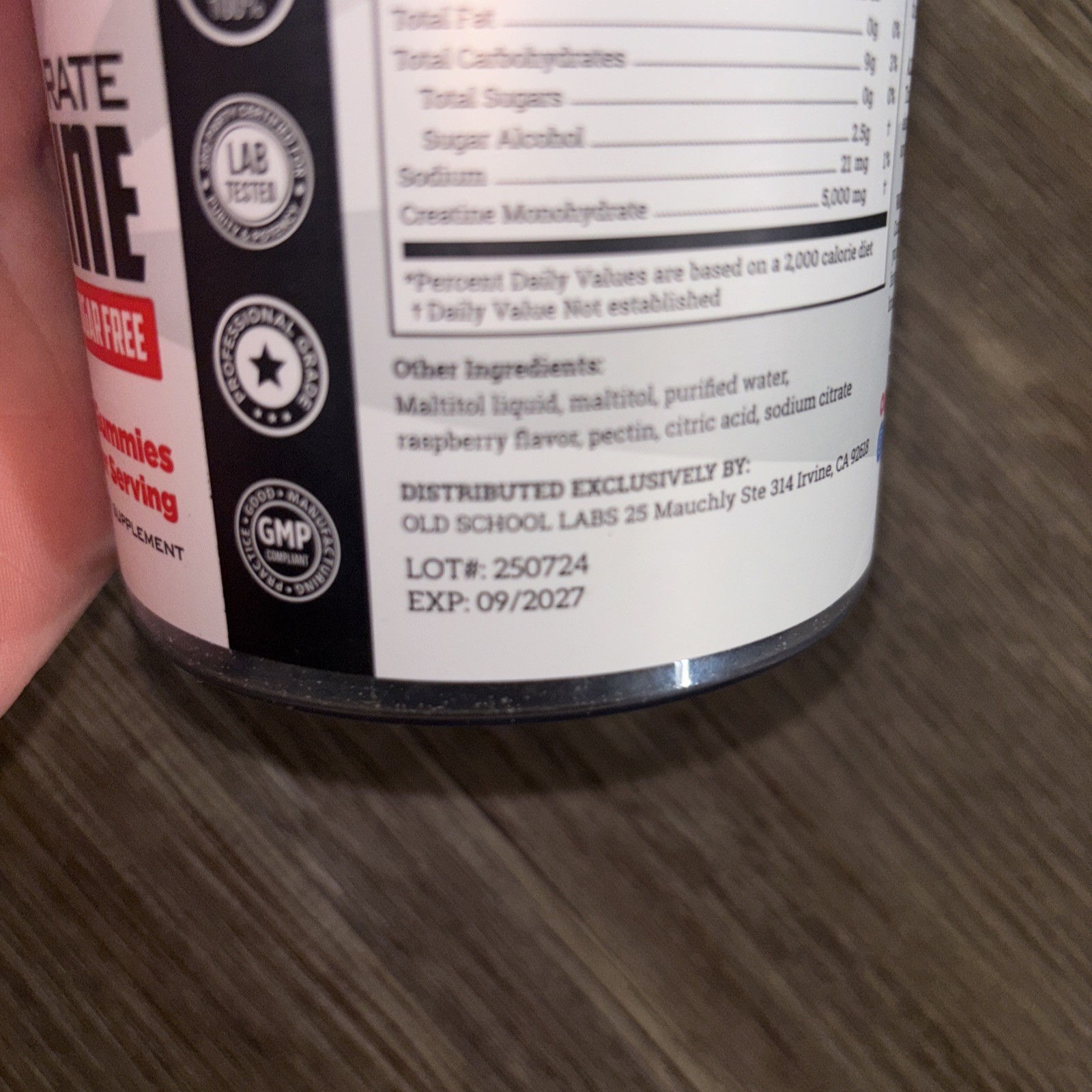 Old School Labs Creatine Monohydrate Gummies -5g per Serving Best Creatine 11/26