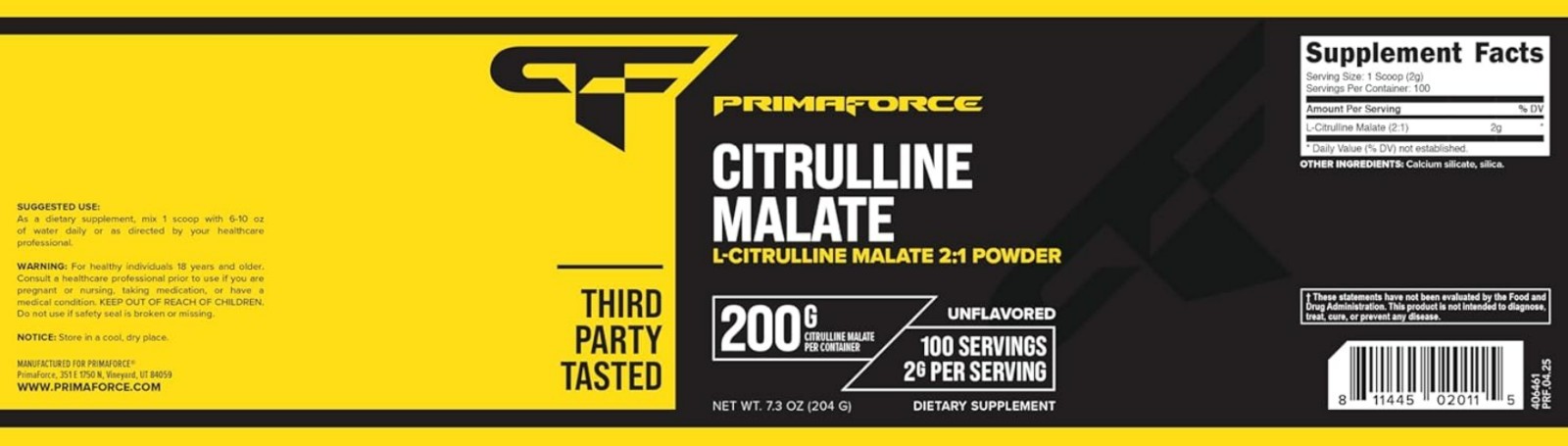 L-Citrulline Malate Powder, Unflavored Pre Workout Supplement, 200 Grams – Bo…