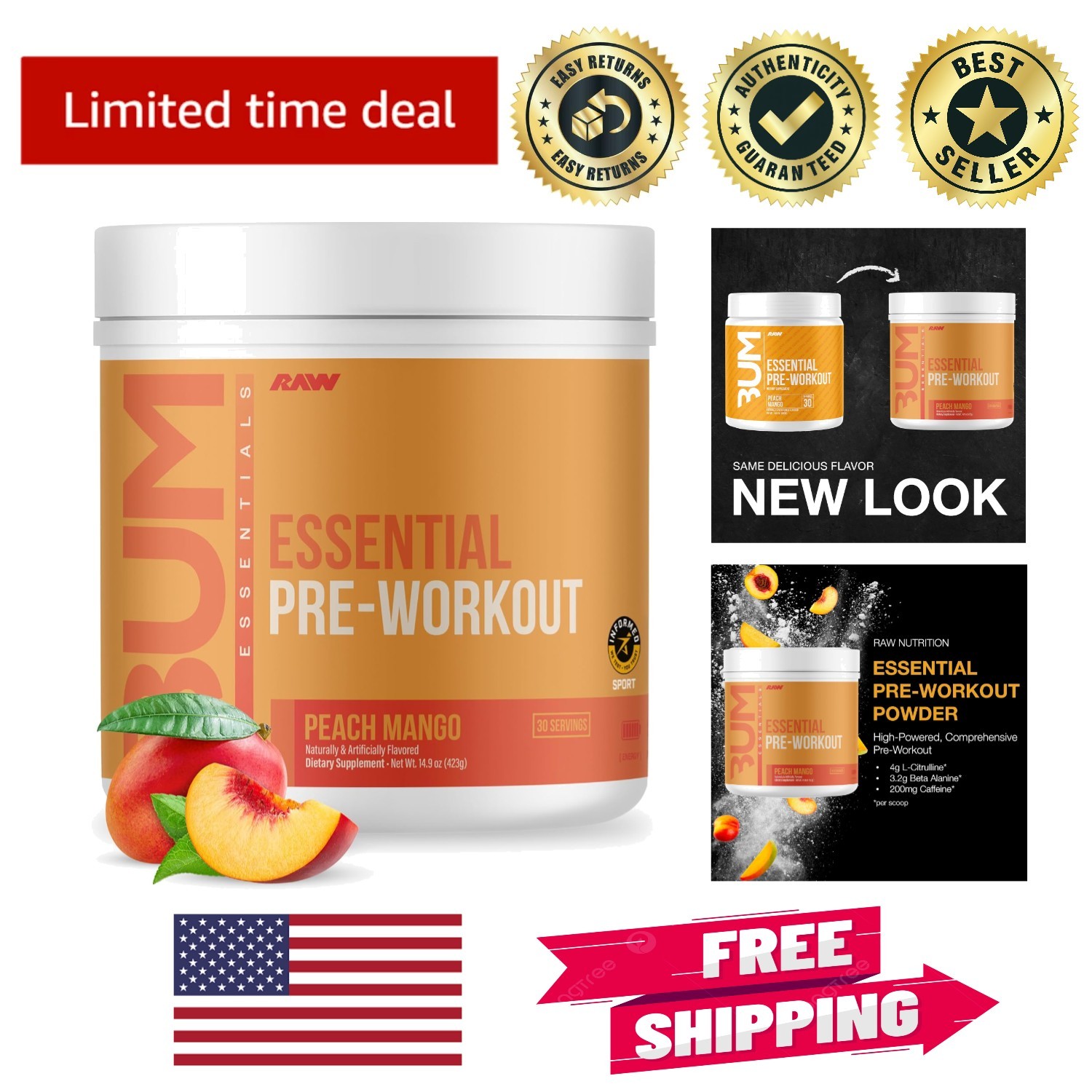 Pre-Workout Power: Chris Bumstead’s Peach Mango | Energy & Focus for All Lifters