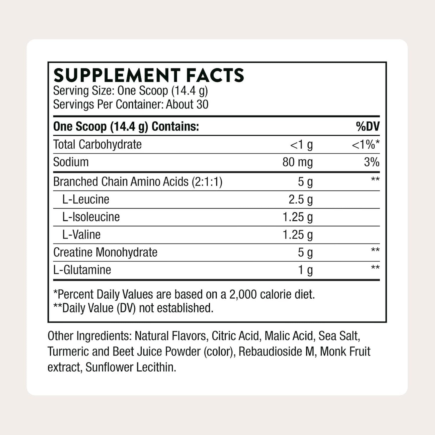 NSF Certified Creatine + BCAAs Powder – 15.2 oz for Enhanced Muscle Performance
