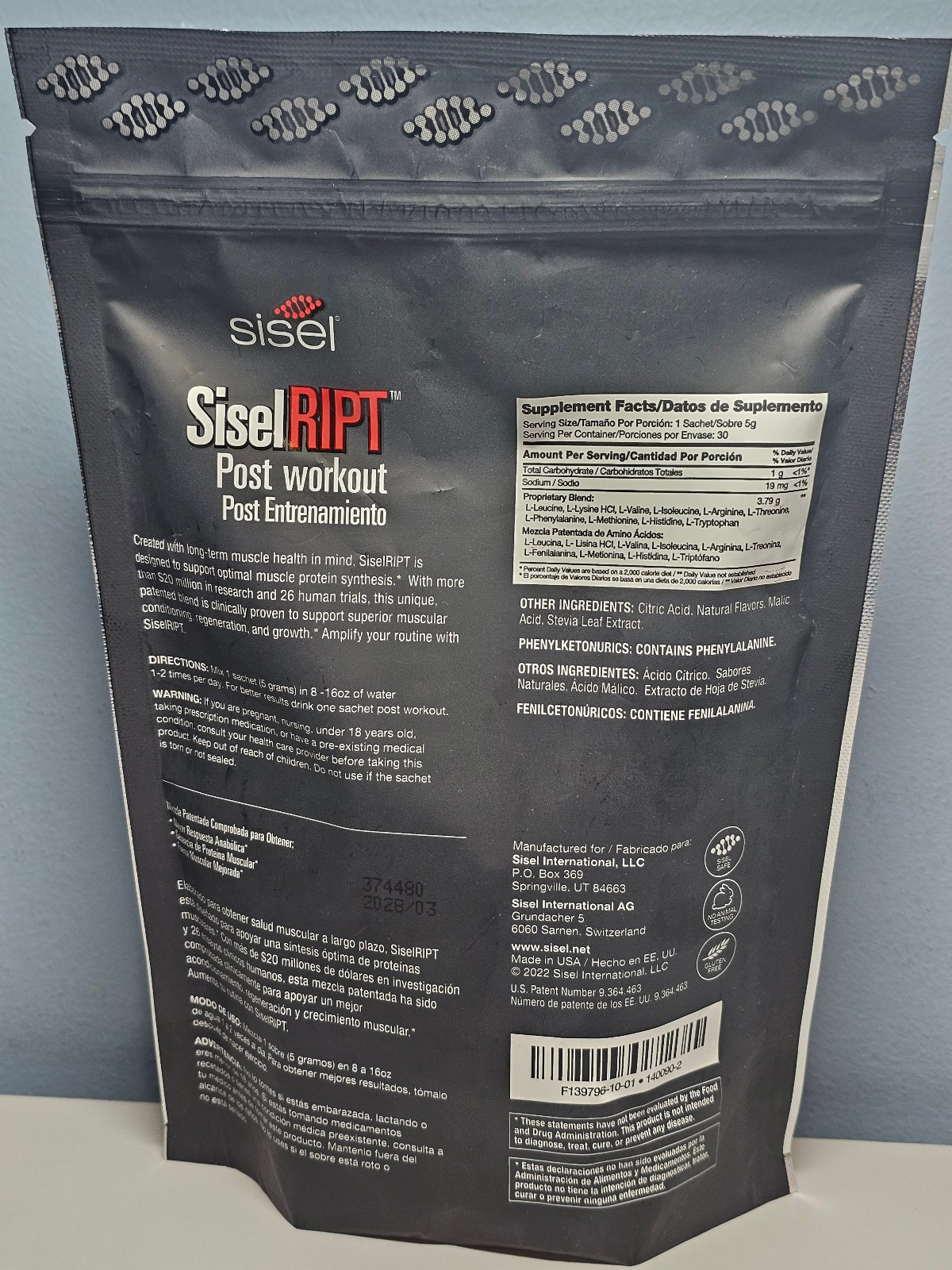 Sisel Ript SiselRipt Post Workout Lemon Berry 30 Sachets – Exp 3/28 – New Sealed