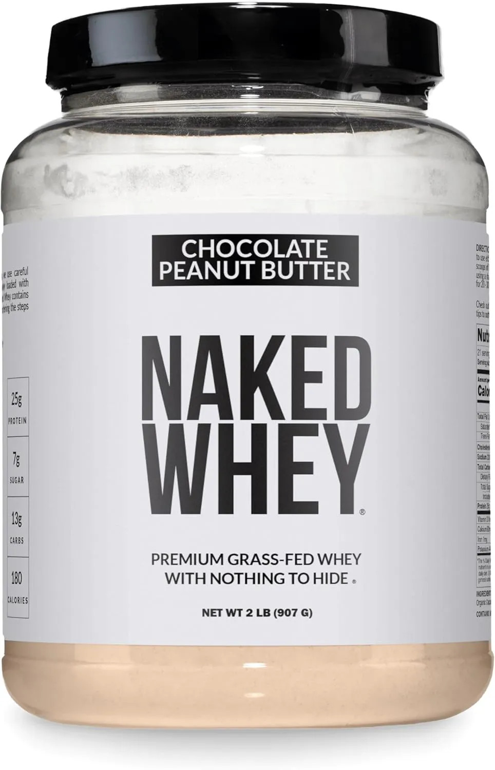 Naked Whey Chocolate Protein Powder Grass Fed 3 Ingredient 24 Servings