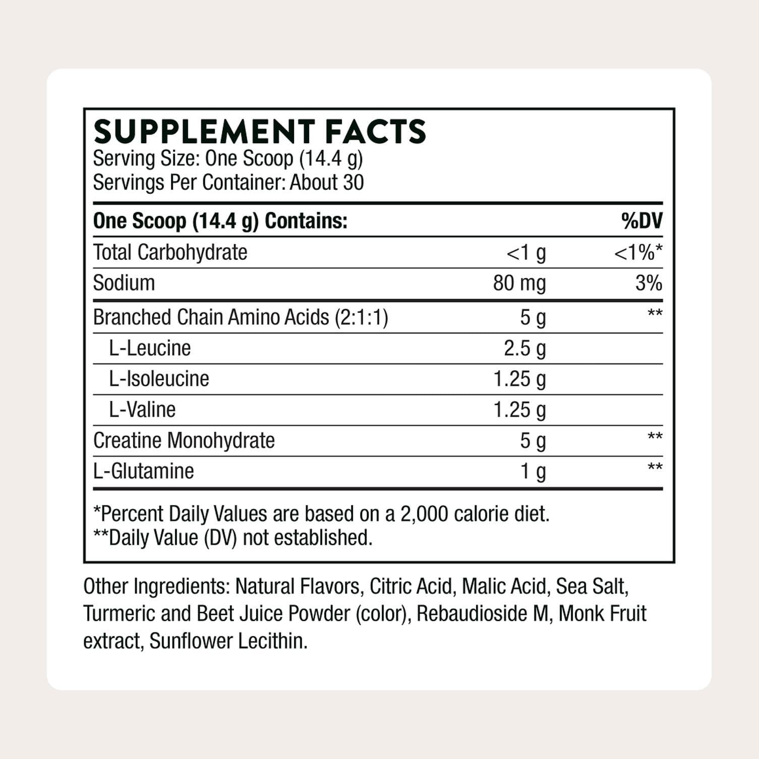 Creatine & BCAA Powder – Micronized Creatine Monohydrate for Muscle Recovery – P