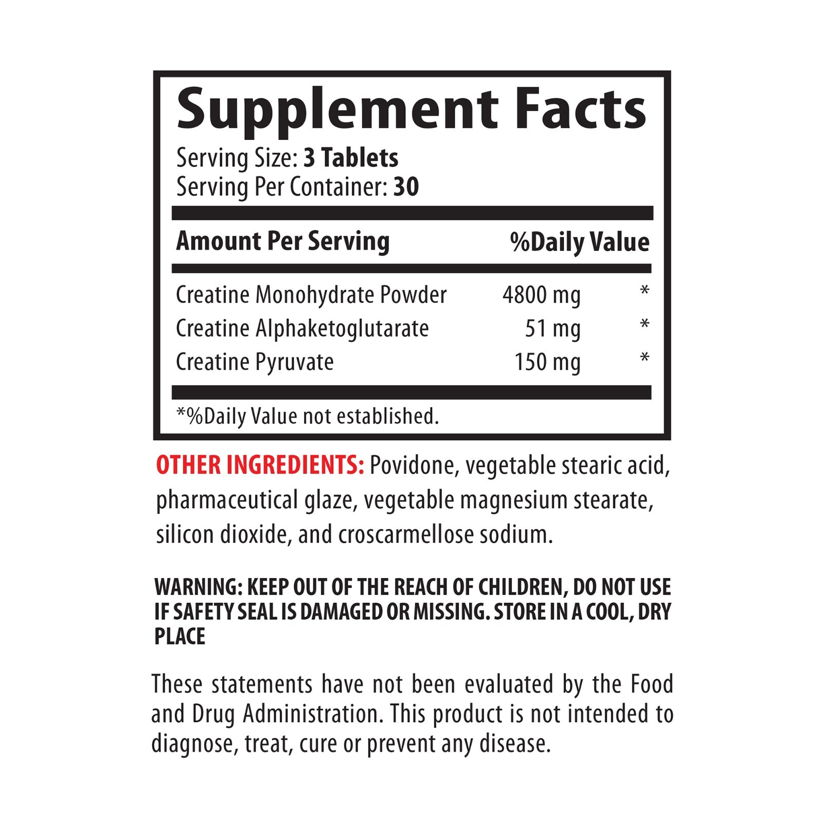 Sport Vitamins – CREATINE TRI-PHASE – Increase your Work Creatine Pyruvate 1B 90